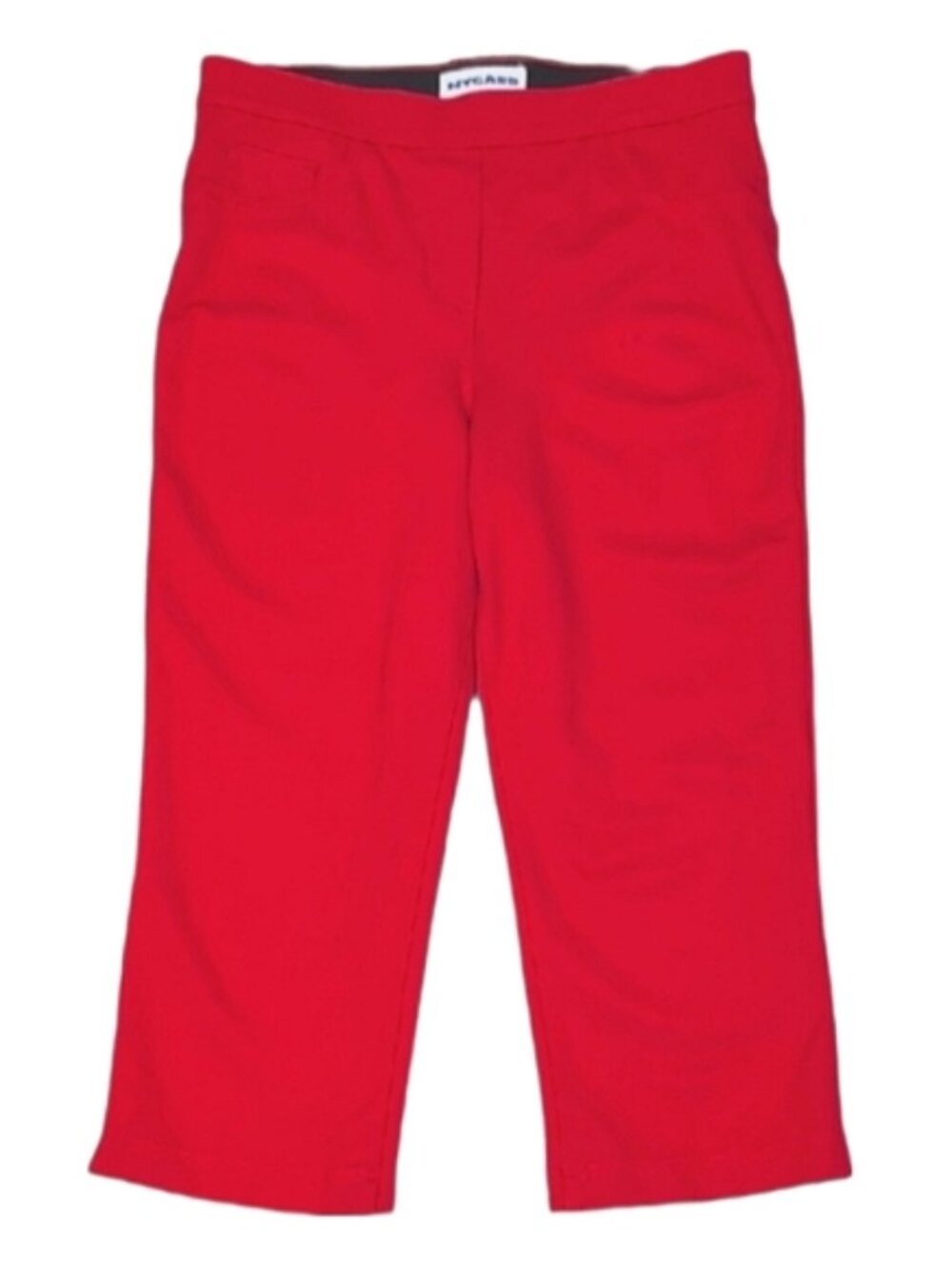 Peter Nygard Capri Pants Womens Size 12 Large Slim Stretch Pull On Red Cropped